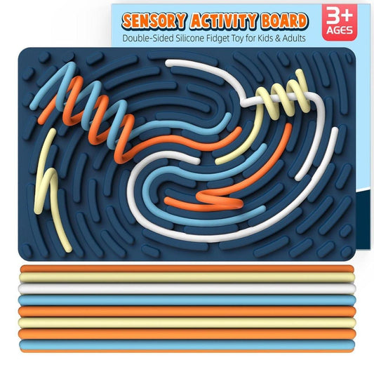 Busy Board Mat: Double-Sided Tactile Toy for Fine Motor Development & Calming