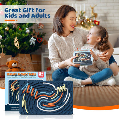 Busy Board Mat: Double-Sided Tactile Toy for Fine Motor Development & Calming