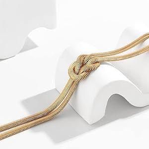 Chic & Casual: 18K Gold Plated Anti-Tarnish Snake Chain Bracelet