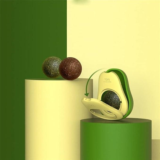 Interactive Catnip Avocado Ball Toy for Cats | 100% Edible & Safe Dental Treat